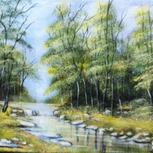 proljeće, voda, rijeka, zelenilo, drveće