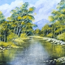 proljeće, voda, rijeka, zelenilo, drveće