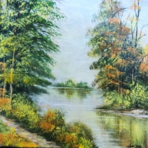 proljeće, voda, rijeka, zelenilo, drveće